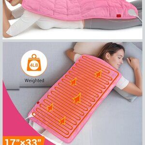 Heated weighted heating pad
